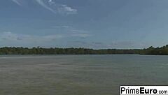 Barbie Banks Enjoys Threesome with Blowjob and Cumshot