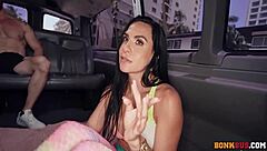 dancer sandy love in bus