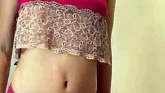 sexy 18-year-old woman records in the bathroom without underwear