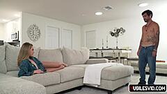 kyler quinn wears stepbrother's clothes, gets doggystyle and creampie in family pies.