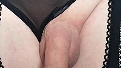 Misr4 Tranny in Close-Up Cumshot Scene with Lingerie