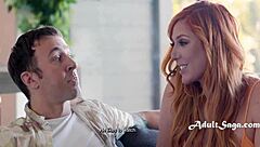Busty Redhead Lauren Phillips Watches Her Husband Get Cucked by Another Man