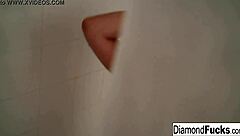 Diamond Gets Wet and Wild in Shower