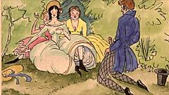 vintage erotic drawings from antique collections featuring retro anime and hentai styles.