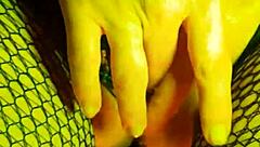 pillow play teases the camera man with handjob and blowjob