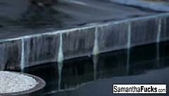 3-way sex with hot pornstar lesbians fucking and sucking tits