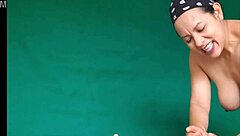 Teaching how to massage big cock with instructions