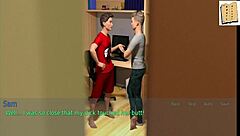 wife and stepmother play a game in lingerie