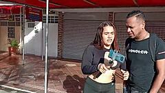 On my way to university, i meet a horny latina who gives blowjob and gets fucked hard