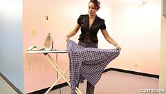 Hot housewife gives steamy handjob to big cock at home. Her skills are unmatched!