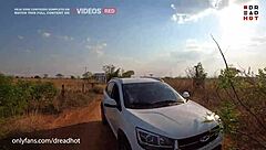 Fucking on the highway with a latina teen, monster cock in her big ass, cumshot in mouth