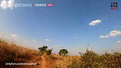 Fucking on the highway with a latina teen, monster cock in her big ass, cumshot in mouth