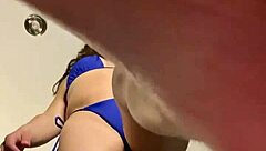 Latina teen steps on your face in POV.