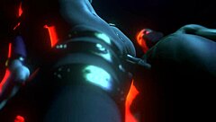 Hard pounding on the strip pole