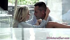 Stunning model enjoys intense foreplay before passionate banging