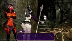 in fetch quest, female encounters futa in threesome fantasy