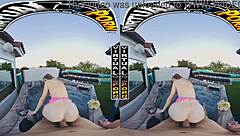 Dripping Wet Blonde Kimberley Snow Rips Clothes For Steamy Sex