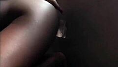 African Woman Uses Vibrator in Overcharged Solo Masturbation