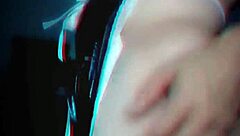 Shemale tetona vestida de maid with monster cock and tits.