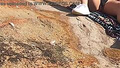 Brazilian Novinha Fucks Publicly on Beach Rocks