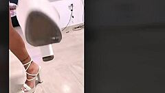 Latina ts angelique monroe dominates slave with huge cock and ladydick sucking