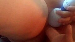 at home, i fuck my wife with toys until she cums hard