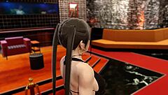 Hot young 18+ girl in 3D cartoon anime game, big tits sex until cum, boobs fun.