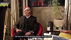 Wow, secret santa turns into bareback gay orgy with big cocks!