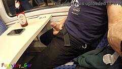 Attempting Third Cumshot On Moving Train? Interrupted At Station!