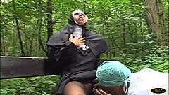 Nun at Cemetery Gets Hardcore Fucking from Doctor's Monster Cock