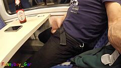Attempting Third Cumshot On Moving Train? Interrupted At Station!