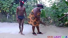 Chubby BBW African Woman Fucked Hard by BBC Outdoors