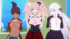 Enoshima Junko from Danganronpa Engages in Detailed Hentai Scenes