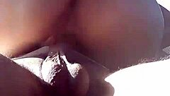 latina rides cock in car with friend