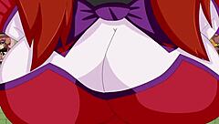 Circus baby shows off her big boobs in anime style