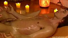 Couple enjoys sensual massage with handjob and lick!