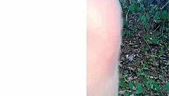 Hidden virgin gets barebacked by married friend in woods