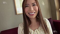 Koizumi Saya showcases her shaved, hairless body with big tits while intensely sucking cock in Model Collection series