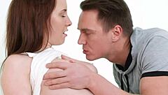 Teeny lovers feel passionate sex with Molly OQuinn on soft rug