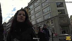 czech brunette gets picked up for licking and blowjob on hidden cam