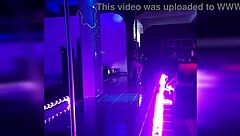 A voluptuous Latina dancer in a daring performance