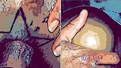 ebony girl focuses on anal sex in pov assfucking scene with black partner