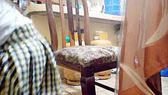 Student Masturbates While Stepfather Walks Around