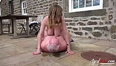 lily may enjoys outdoor activity with mature woman