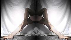 Exploring nylon weirdness with pantyhose on legs in unique ways