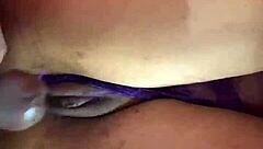 Filling my wet pussy with hard cock close up