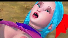 Intriguing Dragon Ball Waifus Bulma & C-18 Share Blowjob and Dildo