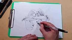 i sketched two sexy latina girls in lingerie on webcam