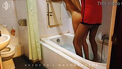 Burmese couple fucks wildly in the bathroom!