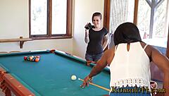 Punkette Fucks Ebony Friend On Pool Table